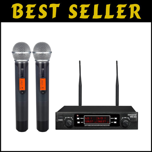 Long-Range 200-240Ft Wireless Mic System - Ideal for Karaoke andChurch Events