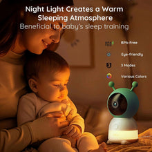 Load image into Gallery viewer, Smart Baby Monitor: 2K Resolution, Night Vision, &amp; Dual App Control - Lullabies