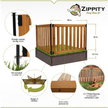 Load image into Gallery viewer, FSC Certified 32"H Wooden Fence Kit - Easily Assembled Garden &amp; Dog Enclosure