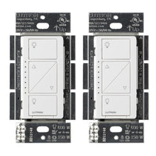 Load image into Gallery viewer, Elegant White Smart Dimmer Switches for Dimmable LED &amp; CFL Bulbs, 2-Pack