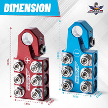 Load image into Gallery viewer, Durable Battery Terminal Clamps - Red &amp; Blue Anode Top Post Set for All Vehicles
