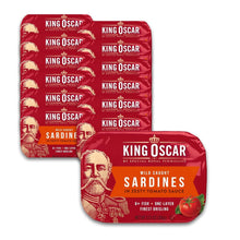 Load image into Gallery viewer, Gourmet Wild Caught Sardines in Tomato Sauce, 3.75oz Cans - 12 Pack Convenience