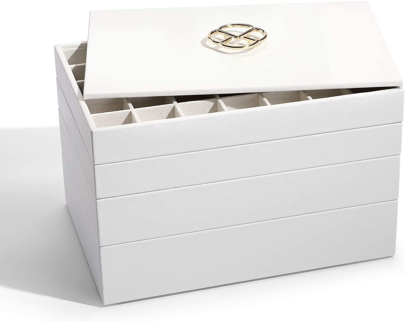 Durable Faux Leather Jewelry Tray - Perfect for Rings, Necklaces & Earrings