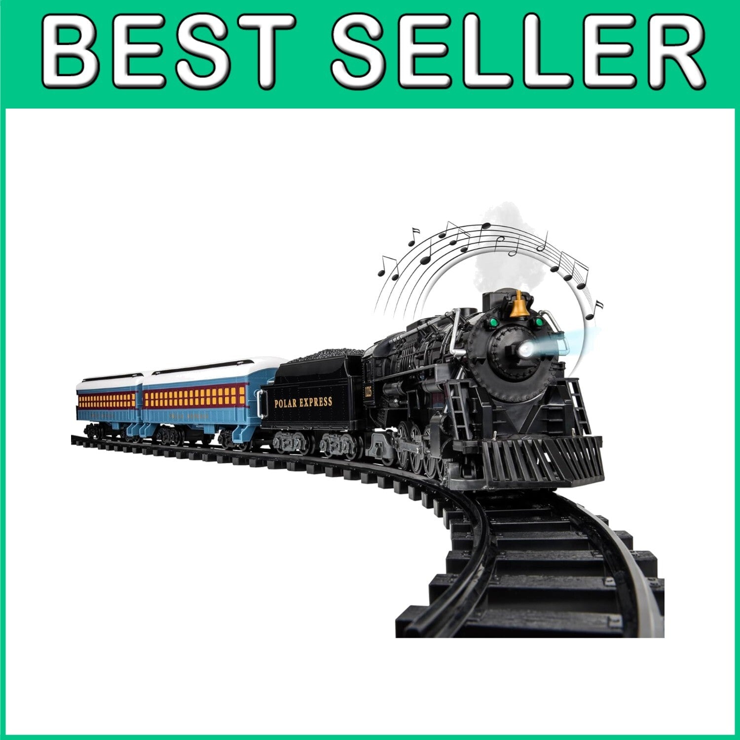 Deluxe Bluetooth Polar Express Toy Train with Smoke Effects & Tracks for Ages 4+