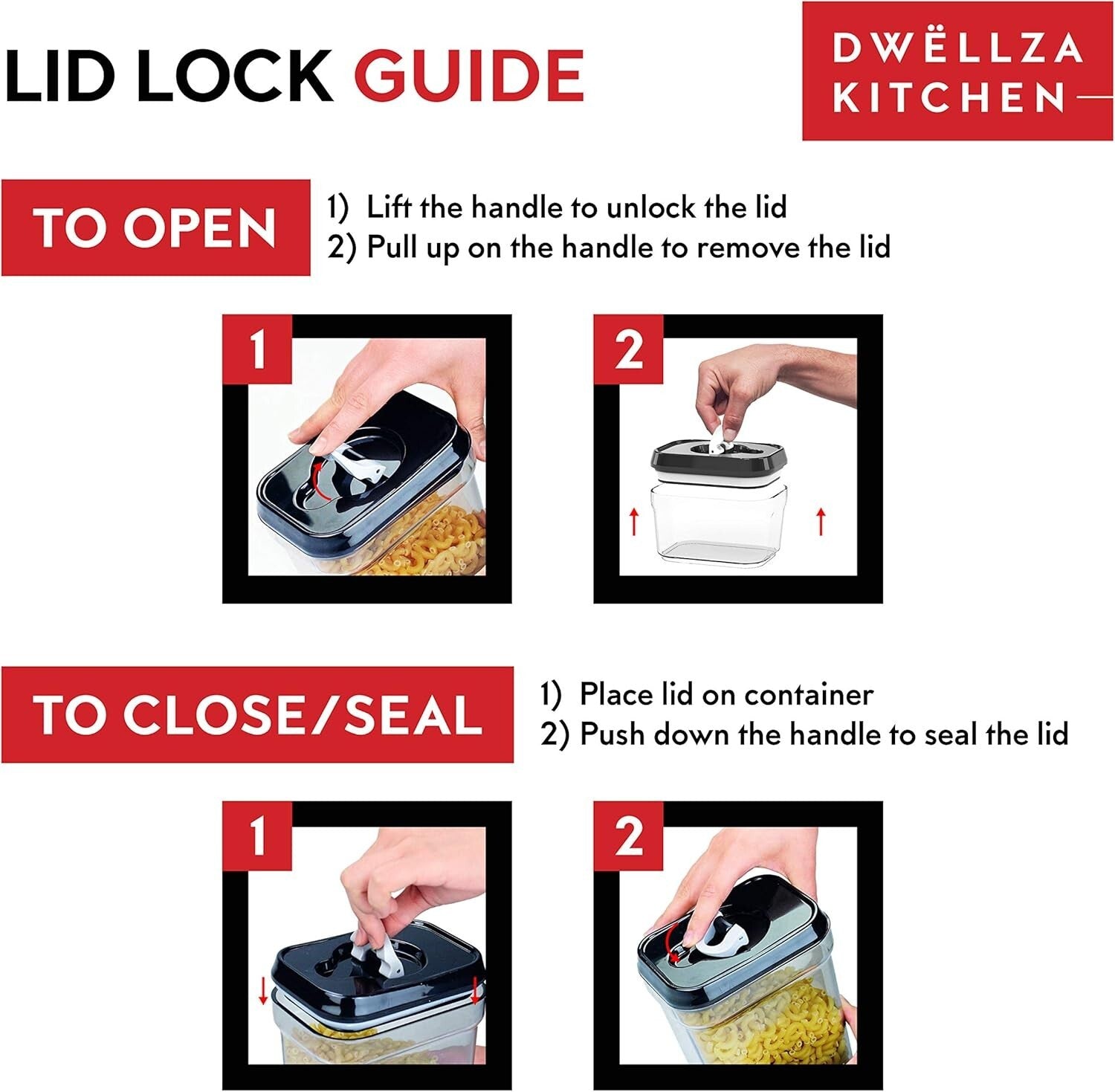 Elegant 6-Piece Airtight Storage Box Set - Clear Plastic for Pantry Organization