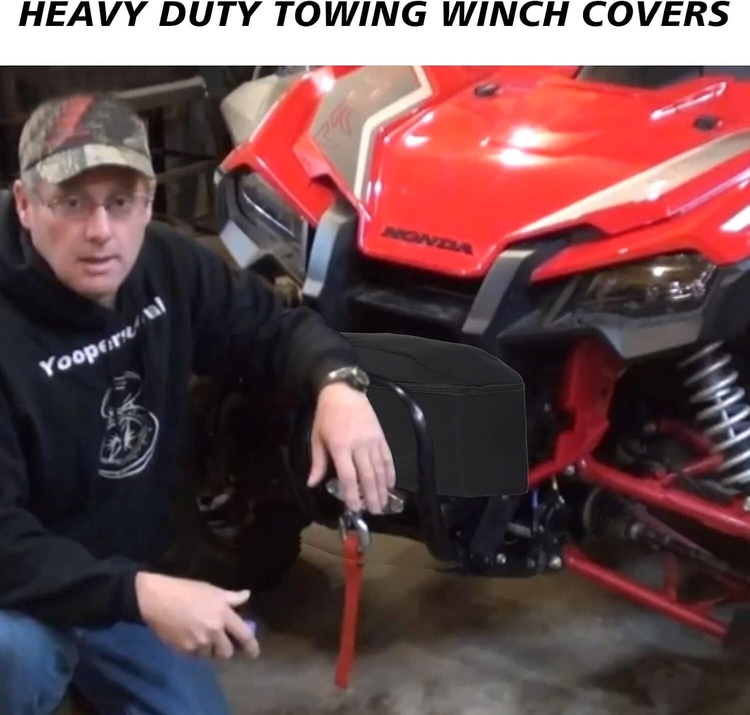 Weather-Resistant Winch Protective Cover - Dust-Proof & Waterproof - 2pcs Set