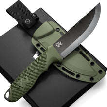 Load image into Gallery viewer, W-SCANDI Full Tang Survival Knife with Tactical Sheath - 4.6'' Razor-Sharp Blade