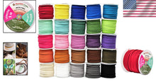 Load image into Gallery viewer, 25 Assorted Faux Suede Cords - 2.65mm Vegan Leather Strings for Jewelry &amp; Crafts