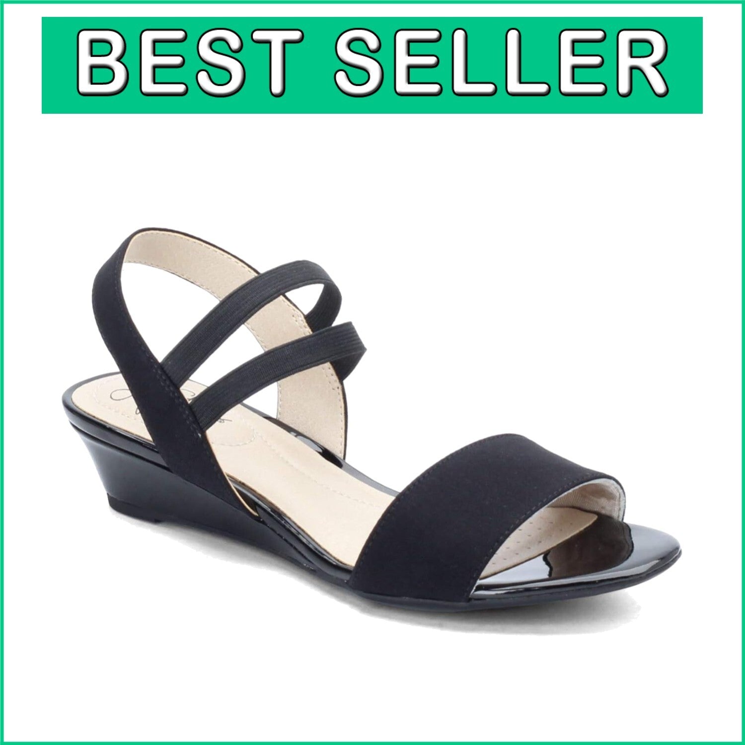 Elegant Women's Yolo Black Wedge Shoes with All-Day Comfort & Stability