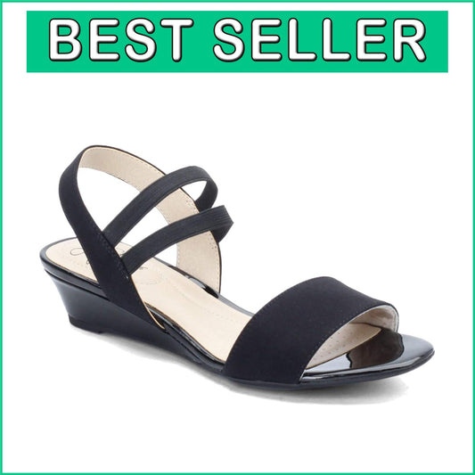 Elegant Women's Yolo Black Wedge Shoes with All-Day Comfort & Stability
