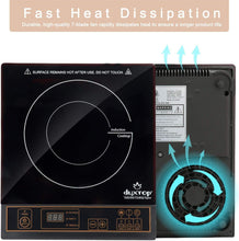 Load image into Gallery viewer, 1800W Gold Induction Cooktop - Portable Countertop Burner for Effortless Cooking