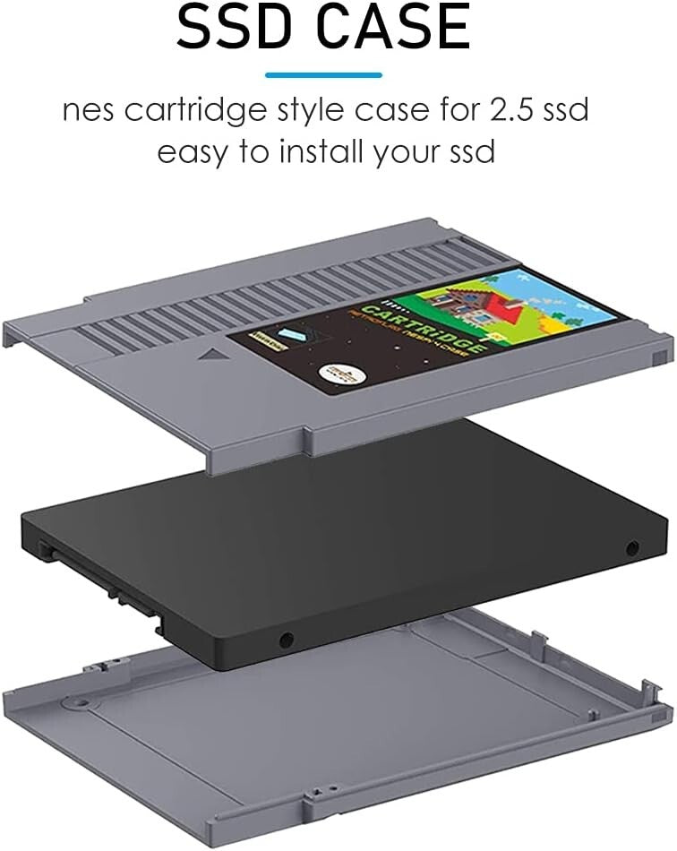 All-in-One NES Design Raspberry Pi 4 Case with Cooling, SSD, and Power Supply