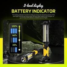 Load image into Gallery viewer, Bright &amp; Durable Work Lights 2-Pack - Rechargeable 1500 Lumens for Outdoor Use
