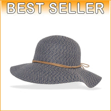 Load image into Gallery viewer, Adjustable Women's Sun Hat with Floppy Brim &amp; Moisture-Wicking Sweatband