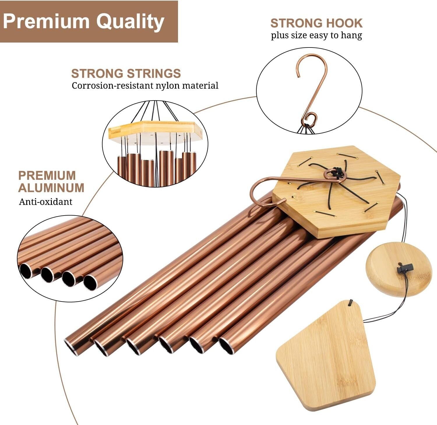 Beautiful 36-Inch Wind Chimes - Perfect Gift for Mother's Day and Housewarming