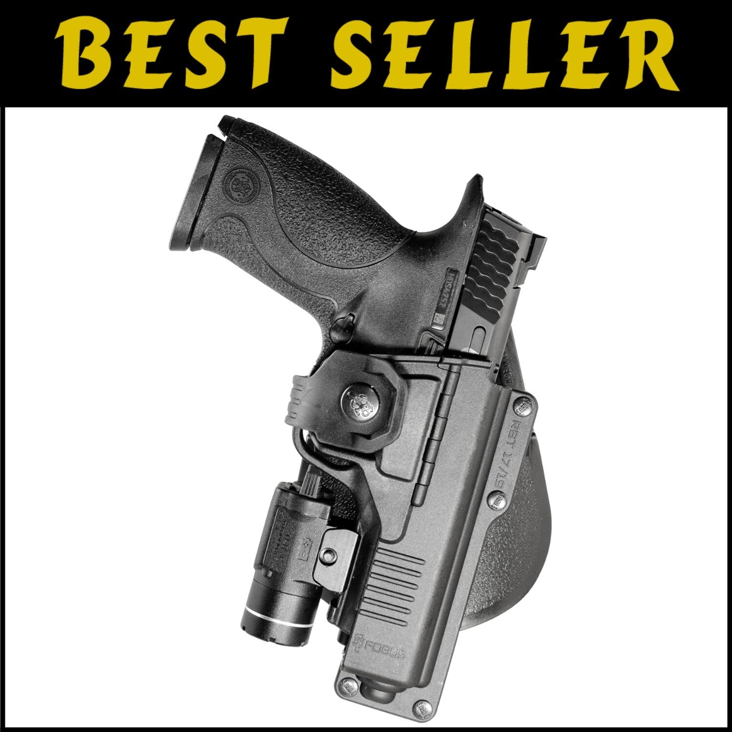 Adjustable OWB Holster for Right-Handed Firearms with Light/ Laser Compatibility