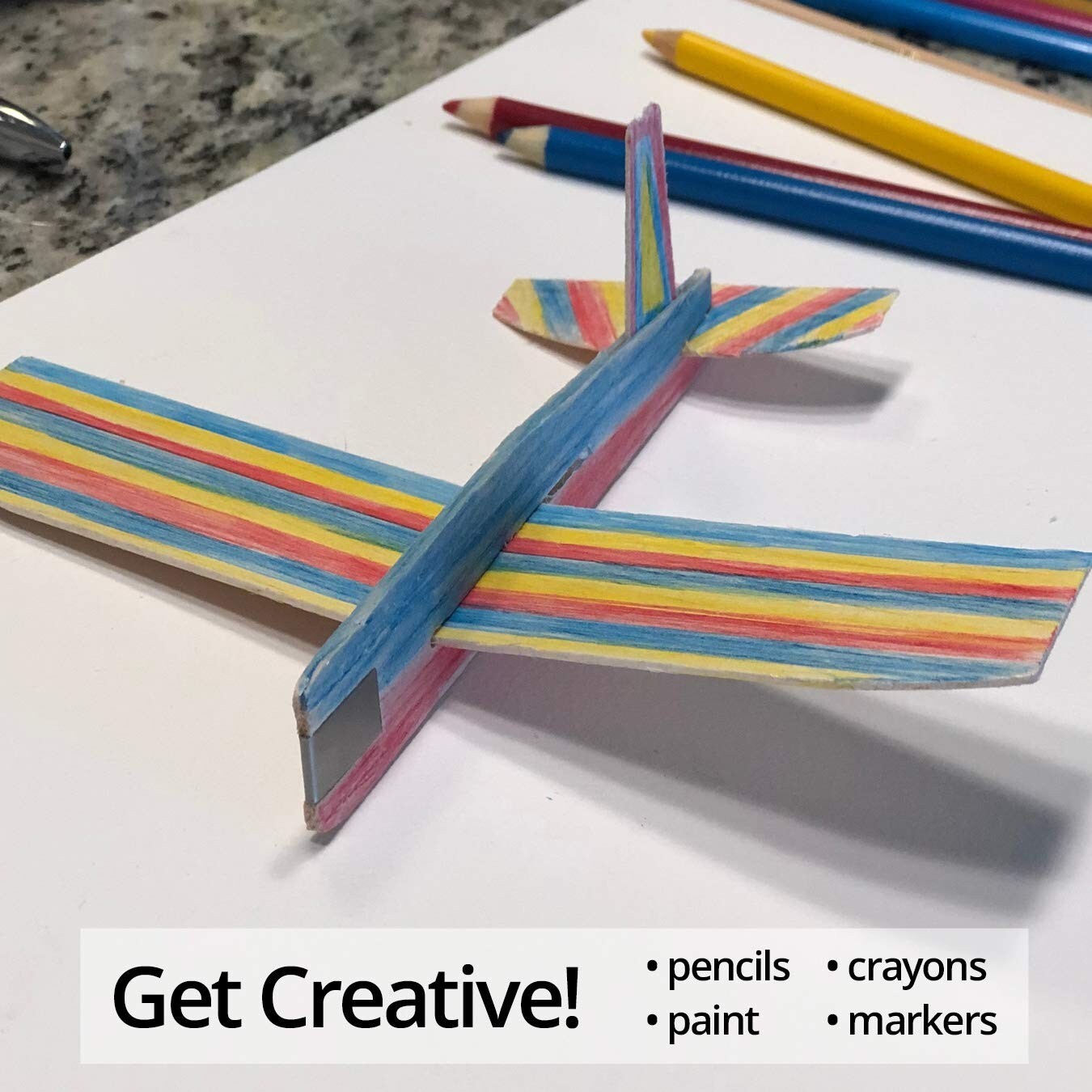 Balsa Wood Glider Model Planes - Perfect for Parties, STEM, and Camps