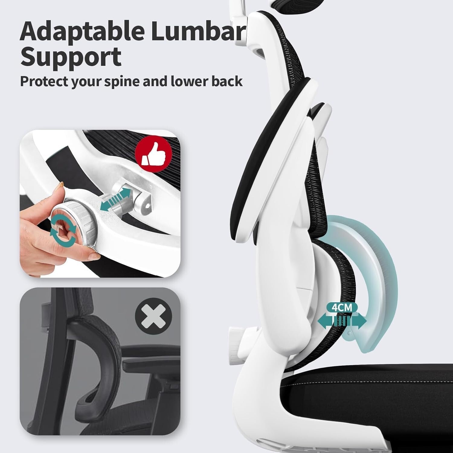 High Back Ergonomic Desk Chair with 360-Degree Swivel, Easy Assembly, 330 LBS