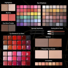 Load image into Gallery viewer, Elegant Makeup Gift Set for Women: All-in-One Case with Mirror and Tools