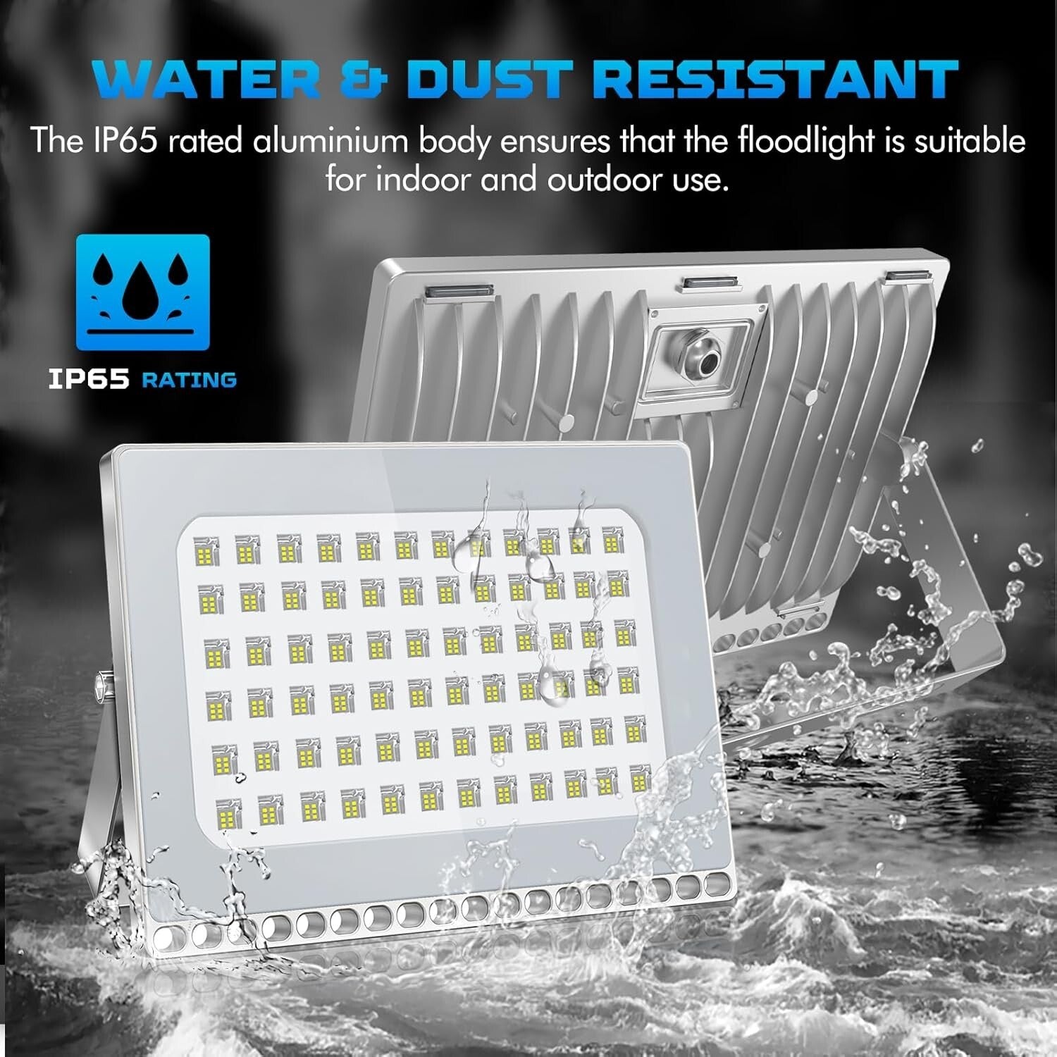 Energy-Saving 500W Slim Design Flood Light - 40000Lumen for Garage & Garden