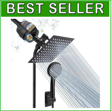 Load image into Gallery viewer, 8-Inch High Pressure Shower Head with Handheld &amp; Replaceable Filter Cartridge