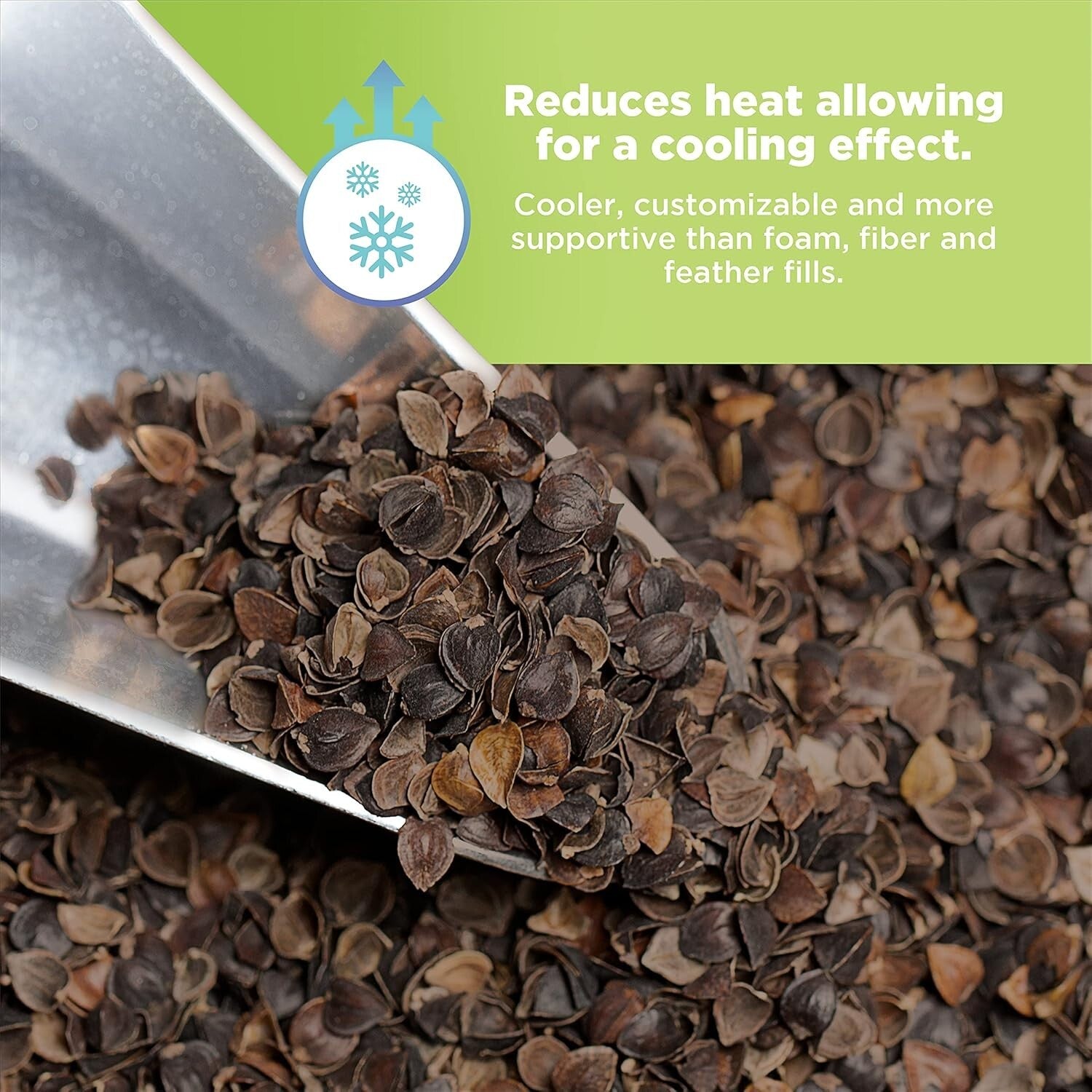 Natural 20 lbs Buckwheat Hulls - Eco-Friendly Filling for Pillows & Crafts