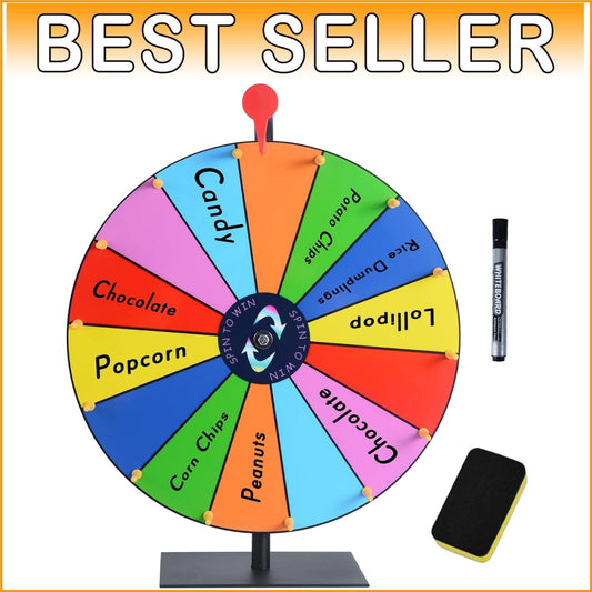 Exciting 16 Inch Prize Wheel with Clicking Sound – Perfect for Home Gatherings