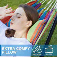 Load image into Gallery viewer, Heavy Duty Double Hammock &amp; Durable Stand - Tropical Outdoor Relaxation Set