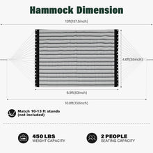 Load image into Gallery viewer, Versatile Double Hammock with Concealed Metal Bar - Quick Dry Textilene Fabric