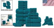 Load image into Gallery viewer, 18-Pack Hotel Spa Quality Bath Towels - Super Soft, Fast Drying, Cotton Luxury