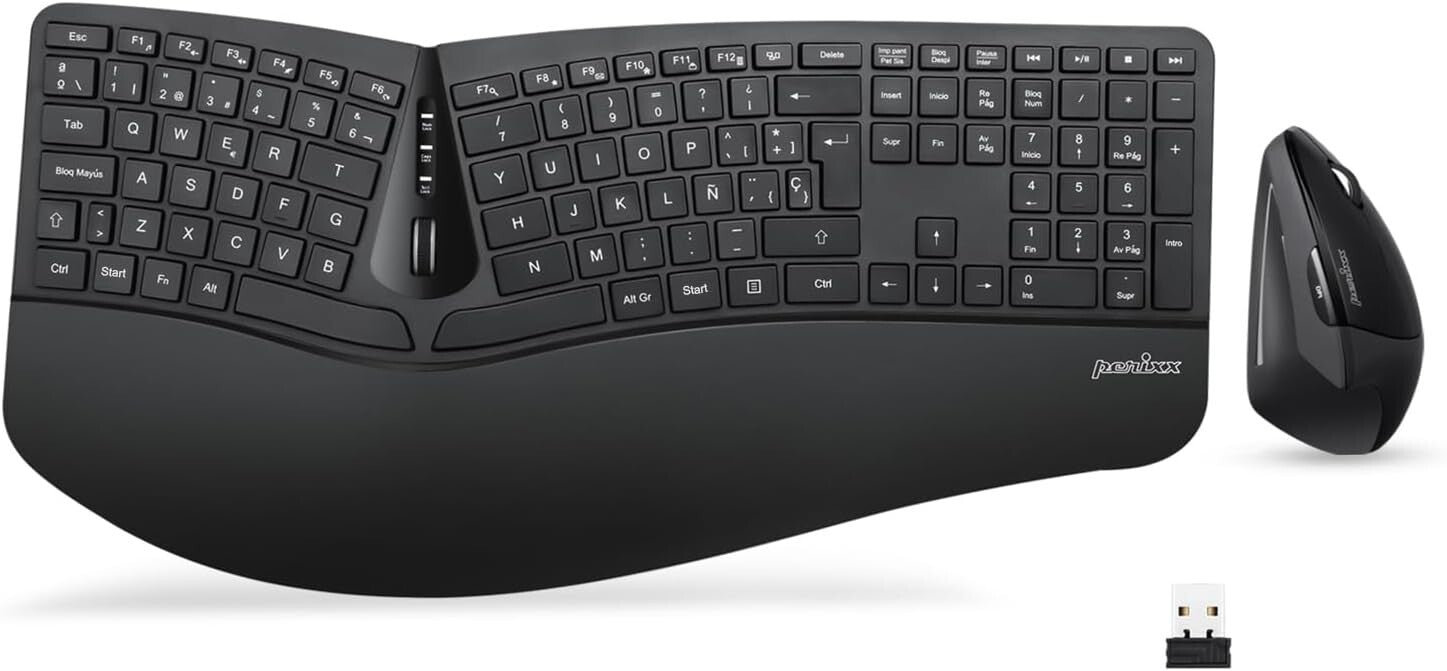 Wireless Ergonomic Keyboards & Vertical Mouse Combo for Comfort & Convenience