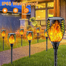 Load image into Gallery viewer, Large Waterproof Solar Torch Lights with Flickering Flame - Perfect for Pathways