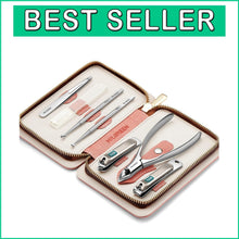 Load image into Gallery viewer, Compact Women's 7-in-1 Personal Care Manicure Kit with Stainless Steel Tools