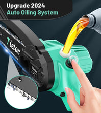 Load image into Gallery viewer, Compact 6-Inch Electric Chainsaw with Dual Batteries - Perfect for Home &amp; Garden