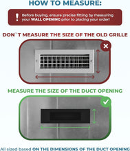 Load image into Gallery viewer, Durable Aluminum Air Vent Deflector with Adjustable Blades - 13-5/8" Overall