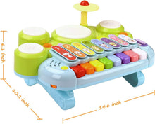 Load image into Gallery viewer, Musical Toys for Infants: Piano, Drum &amp; Xylophone Set - Safe and Engaging Fun