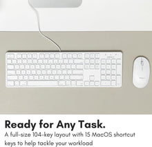 Load image into Gallery viewer, Full-Size Wired Keyboard for Mac and Windows - Scissor Keycaps &amp; Shortcuts