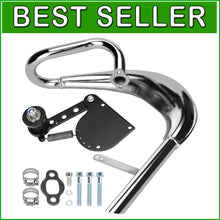 Load image into Gallery viewer, Lightweight Chrome Muffler Exhaust &amp; 40mm Chain Tensioner for Motorized Bikes
