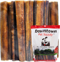 Load image into Gallery viewer, Natural 12 Inch Bully Stick Chews for Dogs - Grain-Free, Low Odor, 1 lb. Pack