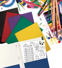 Load image into Gallery viewer, Vibrant 2-Pocket Paper Folders with Fasteners - Set of 100 in Assorted Colors