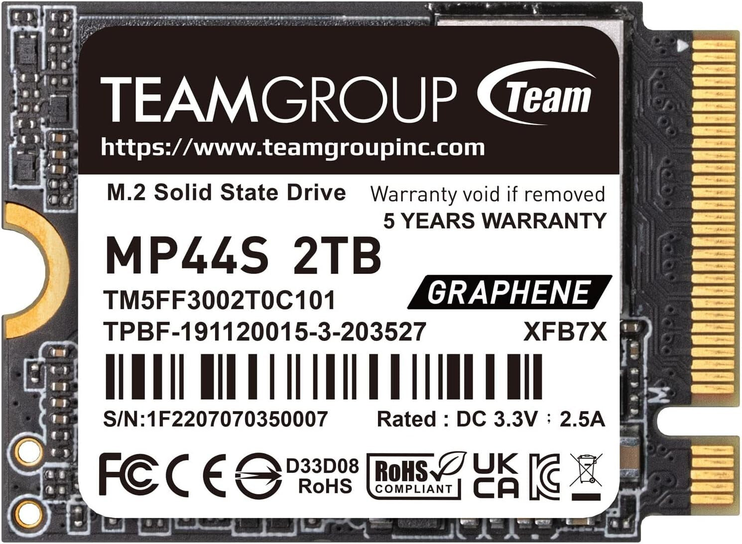 2TB M.2 NVMe SSD with Graphene Heat Dissipation - Ideal for Steam Deck & Laptops