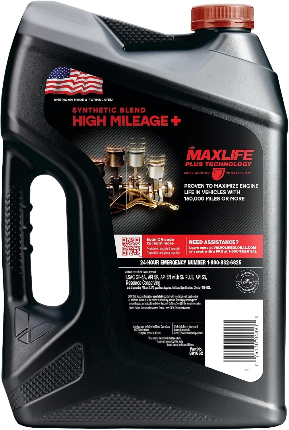 MaxLife Plus 10W-30 Motor Oil - 5 QT Case of 3 for Enhanced Engine Longevity