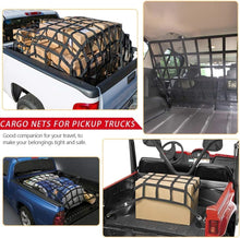 Load image into Gallery viewer, Rip-Stop Heavy-Duty Cargo Net for Trucks with Adjustable Straps - 42" x 50"