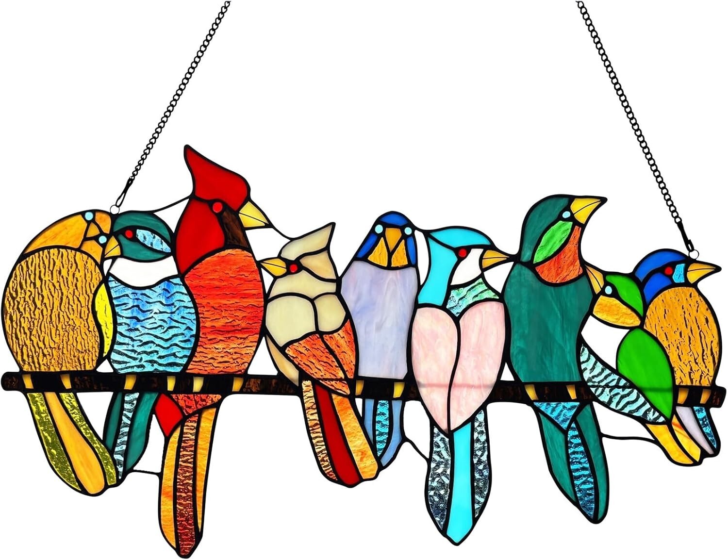 Elegant Window Suncatcher – Handmade Stained Glass Bird Decor Gift for Women