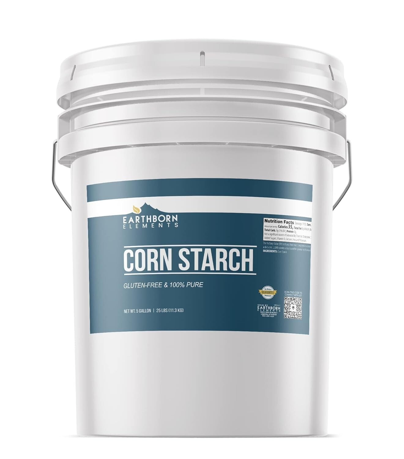 Mess-Free 5 Gallon Corn Starch - Pure Thickening Agent for Sauces & Gravy