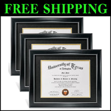 Load image into Gallery viewer, Versatile 3-Pack of Black Frames with Silver Beaded Design for All Occasions