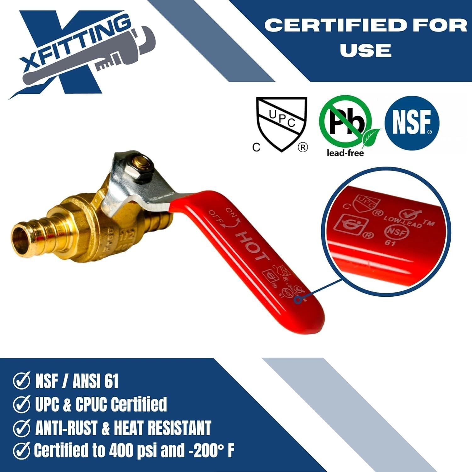 20-Pack 1/2" PEX Brass Ball Valves Hot & Cold for Reliable Plumbing Solutions