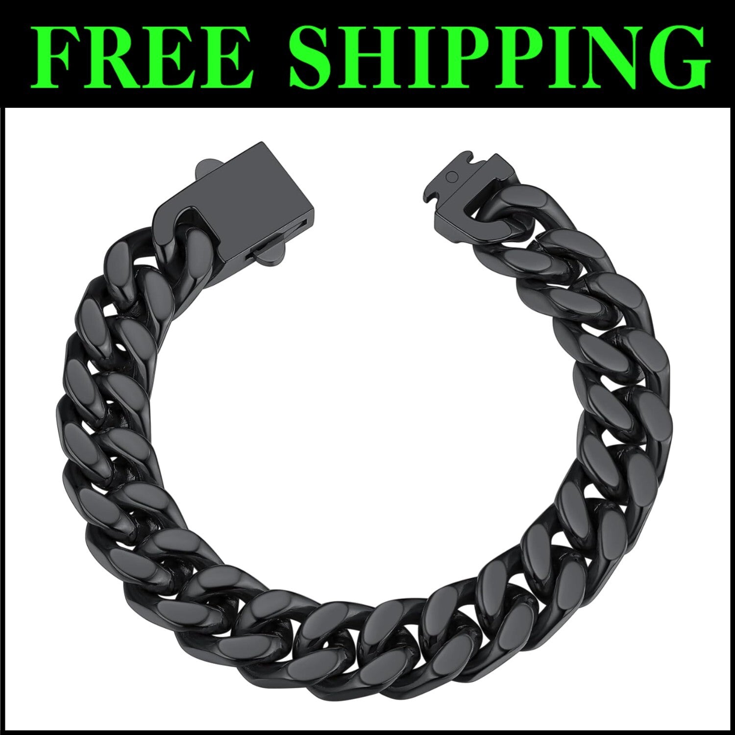 Chunky Stainless Steel Cuban Link Bracelet, 5mm-14mm Widths, Gift Box Included