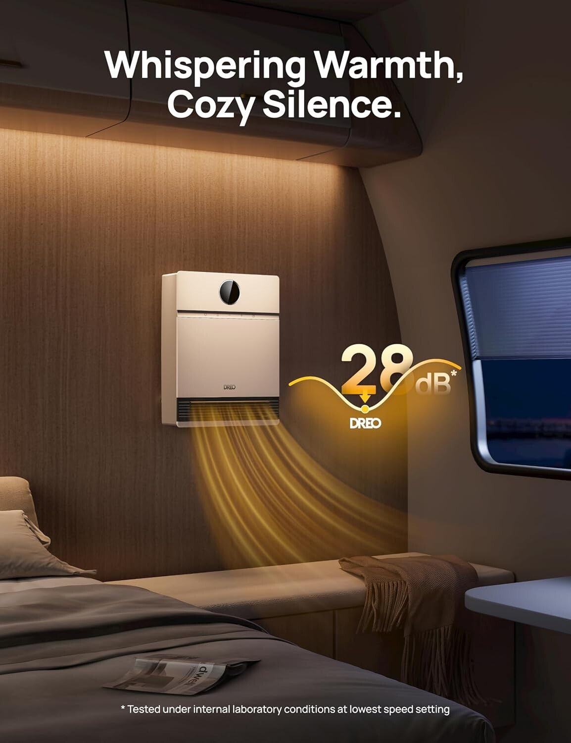 Efficient Indoor Space Heater: IP24 Wall Mount, Remote Control & Adjustable Temp