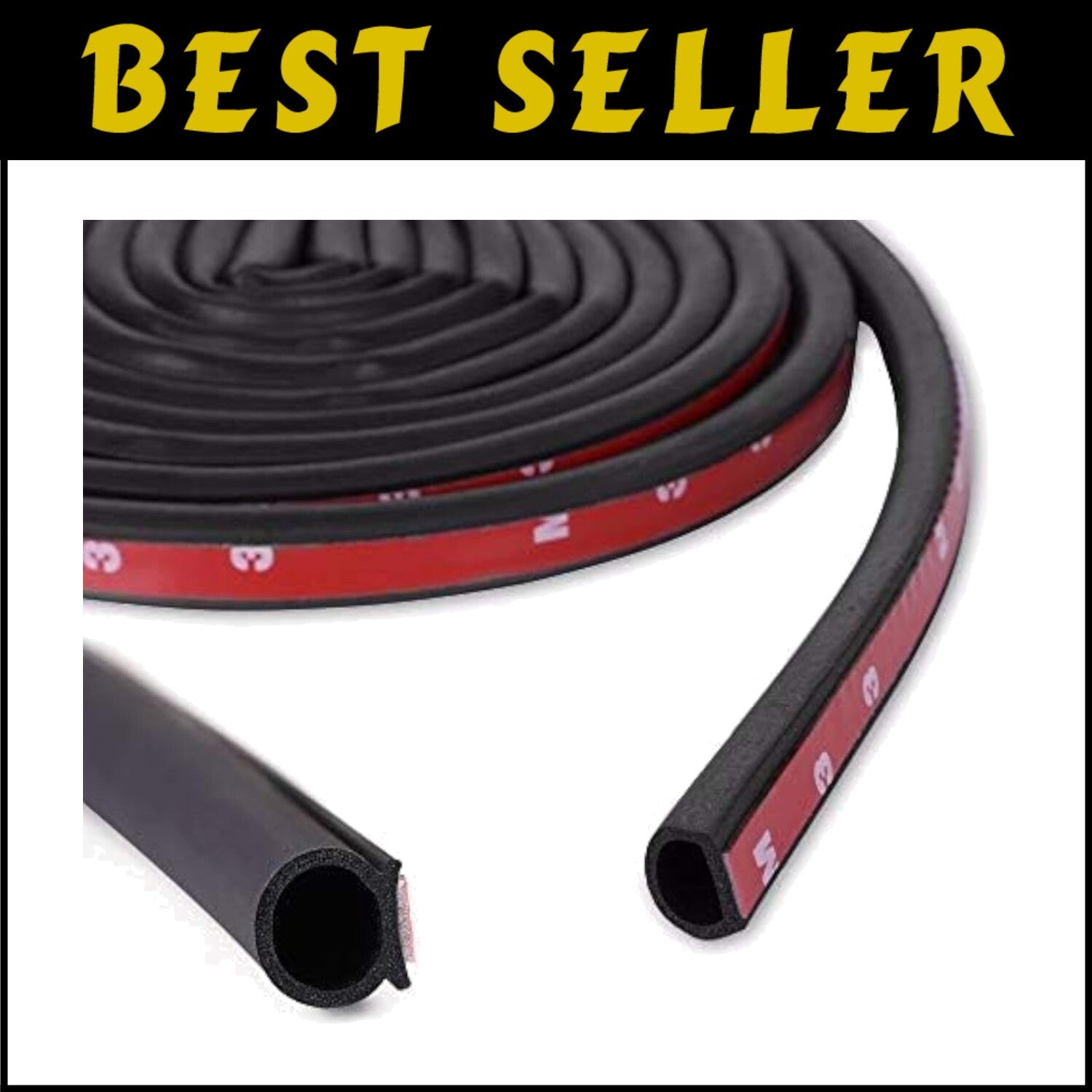 Temperature Resistant D-Shape Weatherstripping - 25ft Customizable Seal Strip